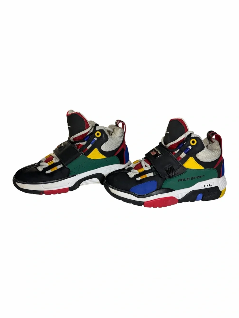 Polo Ralph Lauren Polo Sport PS100 High Top Multi Color Block Sneaker Boy/Mens 6